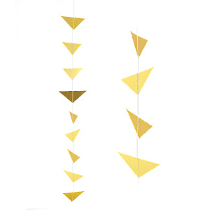 Гирлянда 2 м "Треугольники" Золото 1 шт